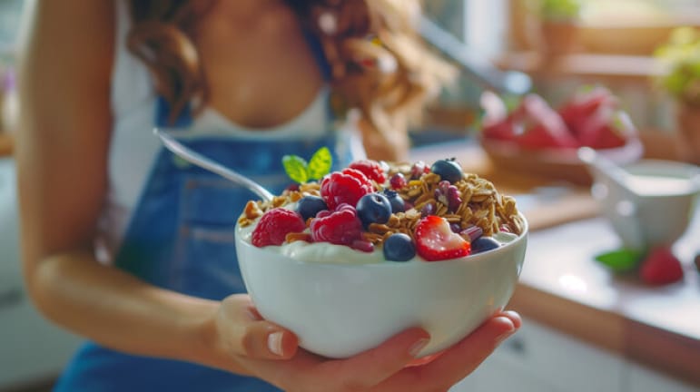 Top 10 Healthy Snacks for Weight Loss 1 Greek Yogurt with Berries