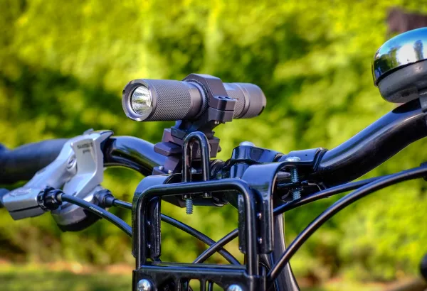 NR 600 Micro Bike Light Manual : Complete Guide 1 NR 600 Micro Bike Light securely mounted on bike handlebars