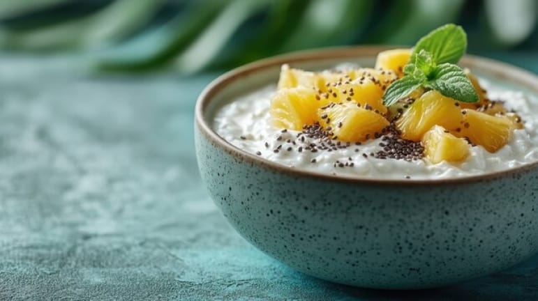 Top 10 Healthy Snacks for Weight Loss 7 cheese topped with diced pineapple